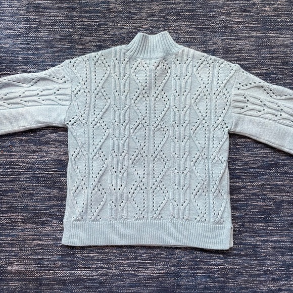 Loft mock neck eyelet sweater - Picture 4 of 6